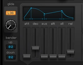 Настройка ADSR в Spire для саб-баса: без Sustain, с Decay и Release