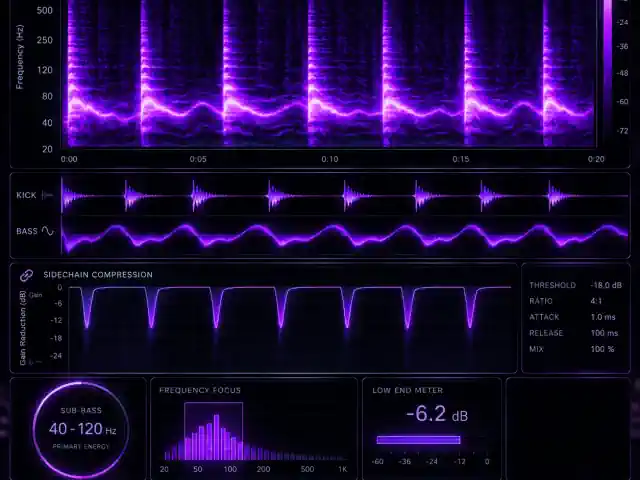 Бочка и бас в трансе — спектрограмма низа, сайдчейн, running bass